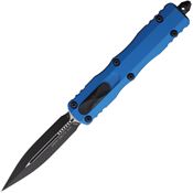 Microtech 2271BL Auto Dirac Delta OTF Two-Tone Double Edge Dagger Blue Aluminum Handle