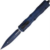 Microtech 2271WBL Auto Dirac Delta OTF Two-Tone Blue Aluminum Handle