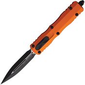 Microtech 2271OR Auto Dirac Delta OTF Two-Tone Double Edge Dagger Orange Aluminum Handle