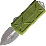 Microtech 15710APOD Auto Exocet OTF Apocalyptic Double Edge Dagger OD Green Aluminum Handle