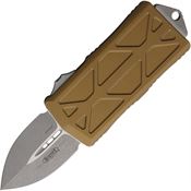 Microtech 15710APTA Auto Exocet OTF Apocalyptic Double Edge Dagger Tan Aluminum Handle