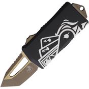 Microtech 15813DMS Auto Exocet OTF Apocalyptic Tanto Black Aluminum Handle