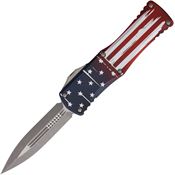 Microtech 70210APFLAGS Auto Hera Apocalyptic Double Edge Dagger American Flag Handle