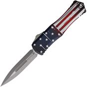 Microtech 170210APFLAG Auto Hera II Apocalyptic Double Edge Dagger American Flag Handle