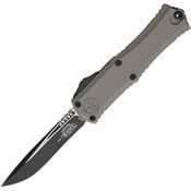 Microtech 1705M1NC Auto Hera II Mini Two-Tone Recurve Gray Aluminum Handle