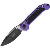Microtech 11351PU Auto LUDT Button Lock GenIII Two-Tone Purple Aluminum Handle