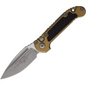 Microtech 113510APTA Auto LUDT Button Lock GenIII Apocalyptic Tan Aluminum Handle