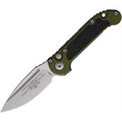 Microtech 113510OD Auto LUDT Button Lock GenIII Stonewash OD Green Aluminum Handle