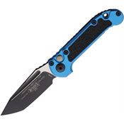 Microtech 11361BL Auto LUDT Button Lock GenIII Two-Tone Tanto Blue Aluminum Handle
