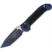 Microtech 11361WBL Auto LUDT Button Lock GenIII Two-Tone Tanto Blue Aluminum Handle