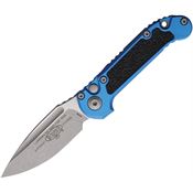 Microtech 113510APBL Auto LUDT Button Lock GenIII Apocalyptic Blue Aluminum Handle