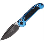 Microtech 11351BL Auto LUDT Button Lock GenIII Two-Tone Blue Aluminum Handle