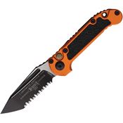 Microtech 11363OR Auto LUDT Button Lock GenIII Two-Tone Serrated Tanto Orange Aluminum Handle