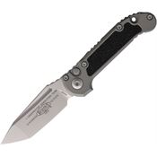 Microtech 113610NC Auto LUDT Button Lock GenIII Stonewash Tanto Gray Aluminum Handle