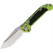 Microtech 113611Z Auto LUDT Button Lock GenIII Stonewash Part Serrated ZOMBIE-TECH Handle