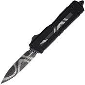 Microtech 12801GOC Auto Scarab II OTF Gen III Two-Tone Double Edge Dagger Black Aluminum Handle