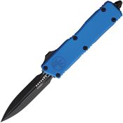 Microtech 11751BL Auto Scarab II OTF Gen III Two-Tone Double Edge Dagger Blue Aluminum Handle