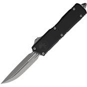 Microtech 118110AP Auto Scarab II OTF Gen III Apocalyptic Double Edge Black Aluminum Handle