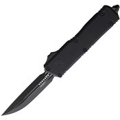 Microtech 11811T Auto Scarab II OTF Gen III Black Double Edge Black Aluminum Handle