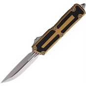 Microtech 118010TA Auto Scarab II OTF Gen III Stonewash Double Edge Tan Aluminum Handle
