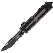 Microtech 12782NC Auto Scarab II OTF Gen III Two-Tone Part Serrated Gray Aluminum Handle
