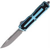 Microtech 127810APTQ Auto Scarab II OTF Gen III Apocalyptic Turquoise Aluminum Handle