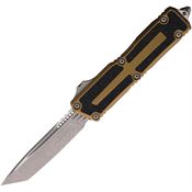 Microtech 127910APTA Auto Scarab II OTF Gen III Apocalyptic Tanto Tan Aluminum Handle
