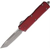 Microtech 117710APMR Auto Scarab II OTF Gen III Apocalyptic Tanto Merlot Aluminum Handle