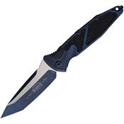 Microtech 161A1WBL Auto Socom Elite Buttonlock Two-Tone Tanto Blue Aluminum Handle