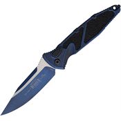 Microtech 160A1WBL Auto Socom Elite Buttonlock Two-Tone Blue Aluminum Handle
