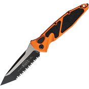 Microtech 161A3OR Auto Socom Elite Buttonlock Two-Tone Serrated Tanto Orange Aluminum Handle