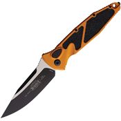 Microtech 160A1OT Auto Socom Elite Buttonlock Two-Tone Orange Aluminum Handle