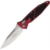 Microtech 160A10MR Auto Socom Elite Buttonlock Stonewash Merlot Aluminum Handle