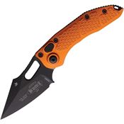 Microtech 1691OR Auto Stitch Button Lock Black Orange Aluminum Handle