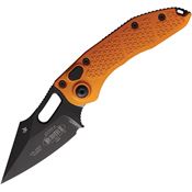Microtech 1691OT Auto Stitch Button Lock Black Wharncliffe Orange Aluminum Handle