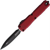 Microtech 112241MR Auto Ultratech Gen IV OTF Two-Tone Double Edge Dagger Merlot Aluminum Handle