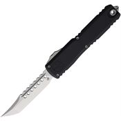Microtech 111910S Auto Ultratech Gen III ZBP OTF Stonewash Black Aluminum Handle