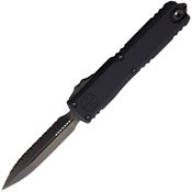 Microtech 11223DLCTSH Auto Ultratech Gen III ZBP OTF Black Serrated Double Edge Black Shadow Aluminum Handle