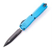 Microtech 112241BL Auto Ultratech Gen IV OTF Two-Tone Double Edge Dagger Blue Aluminum Handle