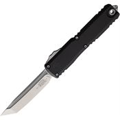 Microtech 1123410 Auto Ultratech Gen IV OTF Stonewash Tanto Black Aluminum Handle
