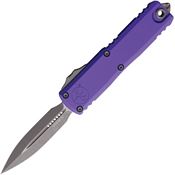 Microtech 1232410APPU Auto UTX-85 Gen IV OTF Apocalyptic Double Edge Dagger Purple Aluminum Handle