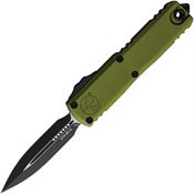 Microtech 123241OD Auto UTX-85 Gen IV OTF Two-Tone Double Edge Dagger OD Green Aluminum Handle