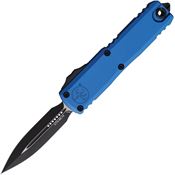 Microtech 123241BL Auto UTX-85 Gen IV OTF Two-Tone Double Edge Dagger Blue Aluminum Handle