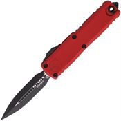 Microtech 123241RD Auto UTX-85 Gen IV OTF Two-Tone Double Edge Dagger Red Aluminum Handle