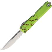 Microtech 1121411Z Auto UTX-85 Gen IV OTF Stonewash Part Serrated ZOMBIE-TECH Handle