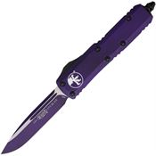 Microtech 2311WPU Auto UTX-85 Gen IV OTF Two-Tone Purple Aluminum Handle