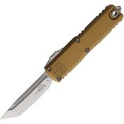 Microtech 1233410TA Auto UTX-85 Gen IV OTF Stonewash Tanto Tan Aluminum Handle