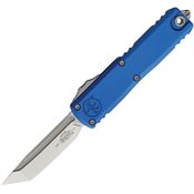 Microtech 1233410BL Auto UTX-85 Gen IV OTF Stonewash Tanto Blue Aluminum Handle