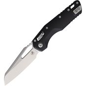 Microtech 21010 MSI Ram-Lok Stonewash Sheepsfoot Black Aluminum Handle