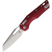 Microtech 21010MR MSI Ram-Lok Stonewash Sheepsfoot Merlot Aluminum Handle